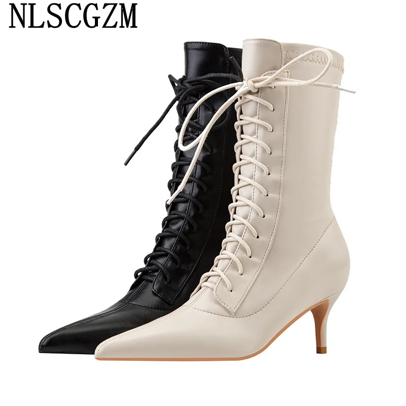 

Ankle Boots Female Women Shoes High Heels Sexy Leather Boots Women High Heels Boots for Woman 2024 Bottine Femme ботинки женские