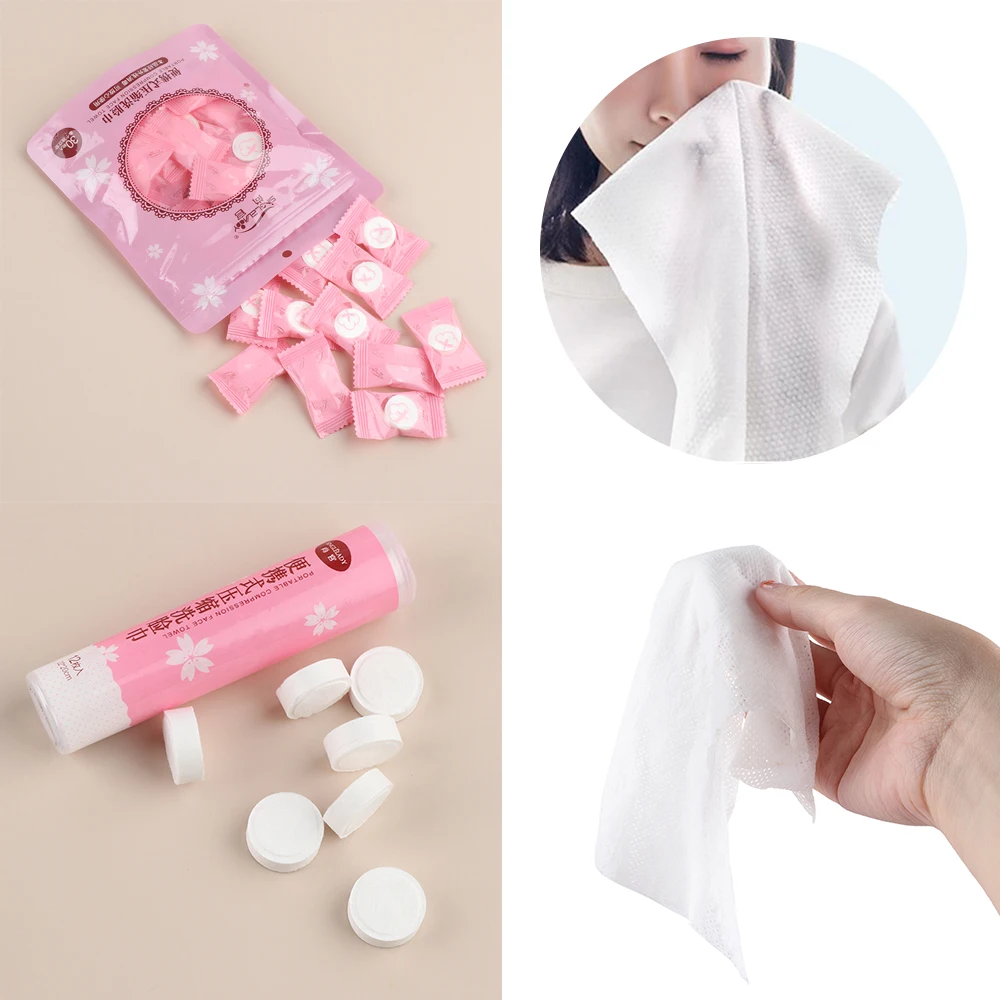 

12Pcs Portable Napkin Outdoor Moistened Tissues Pure Cotton Compressed Travel Face Towel Disposable Water Wet Wipe Washcloth