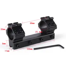 10 см охотничий инструмент 25,4 мм низкая ласточкин хвост соединенная напрвляющая для прицела фонарь-лазер горный диапазон- 20 мм рельс