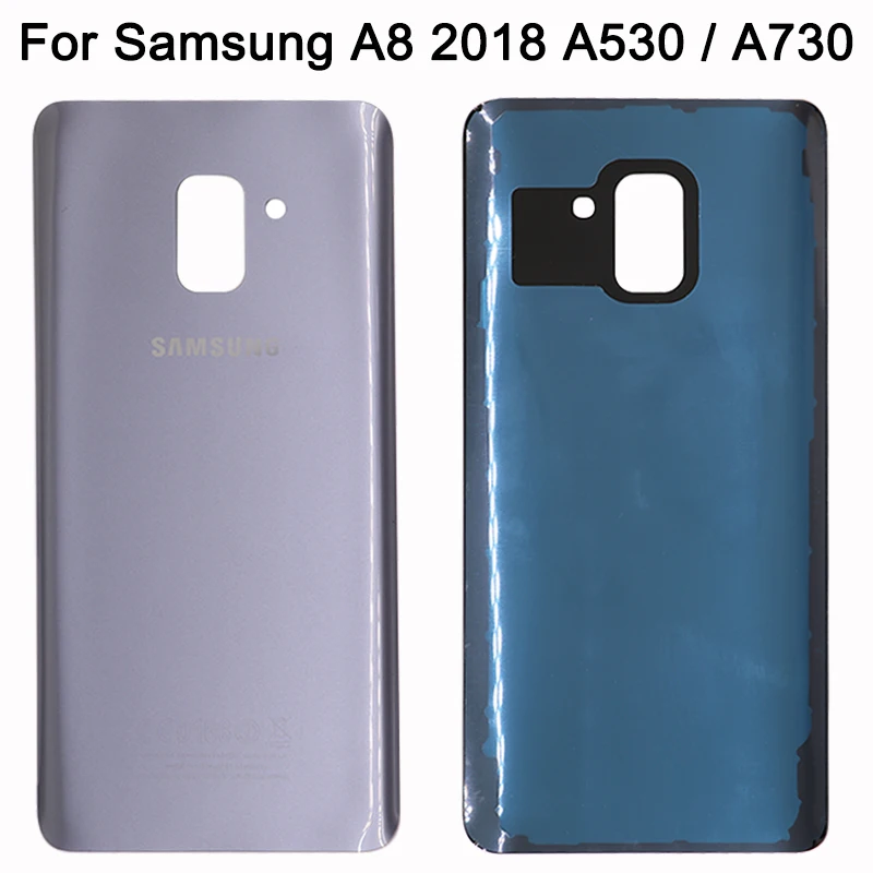 A530 A730 крышка батареи для samsung Galaxy A8 A530/A8 Plus A730 задняя крышка Задняя стеклянная дверная панель Корпус