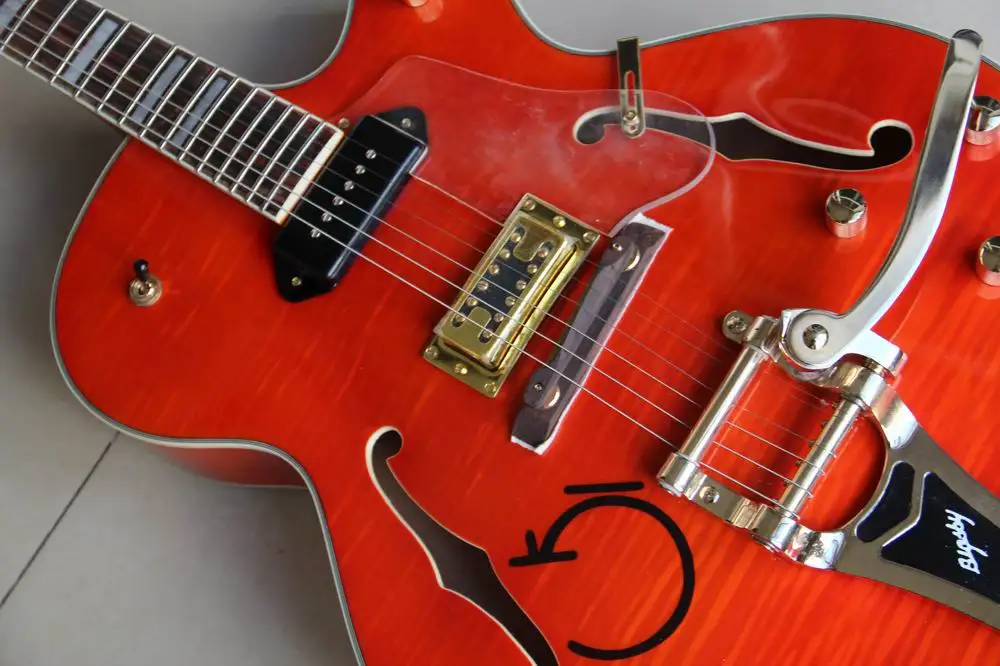 Оптовая продажа гитар Джаз гитара Новый Gretschmodel 6120 электрогитара в оранжевом
