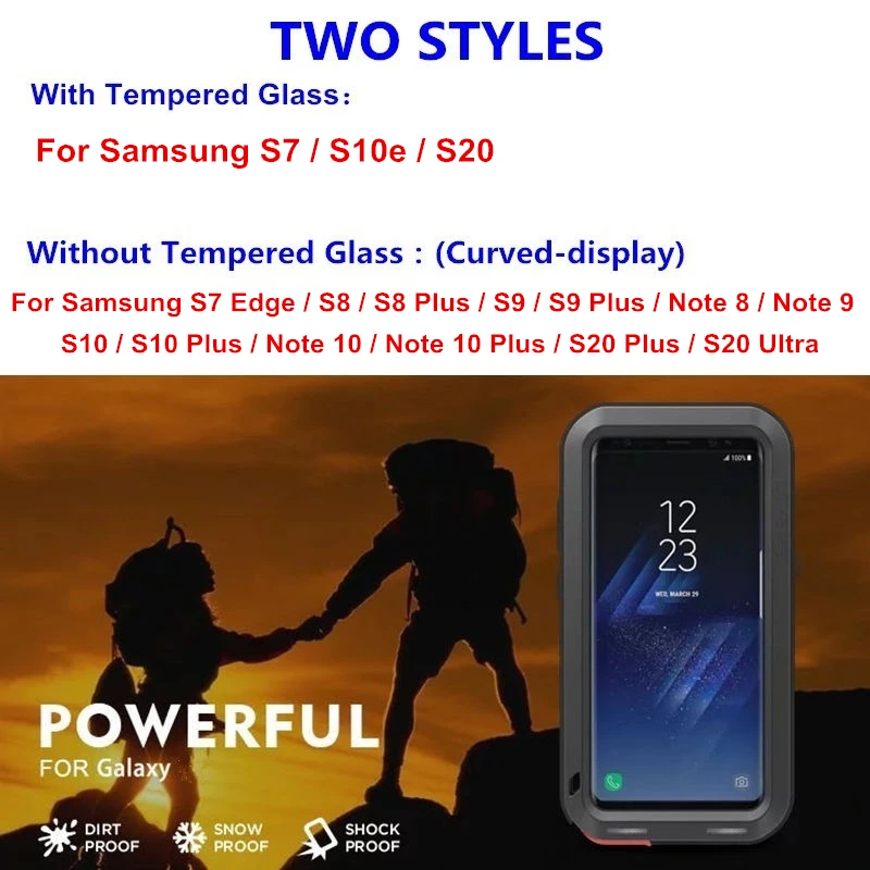 Роскошный бронированный металлический 360 Защитный чехол для Samsung Galaxy Note 20 Ultra 10 9 8