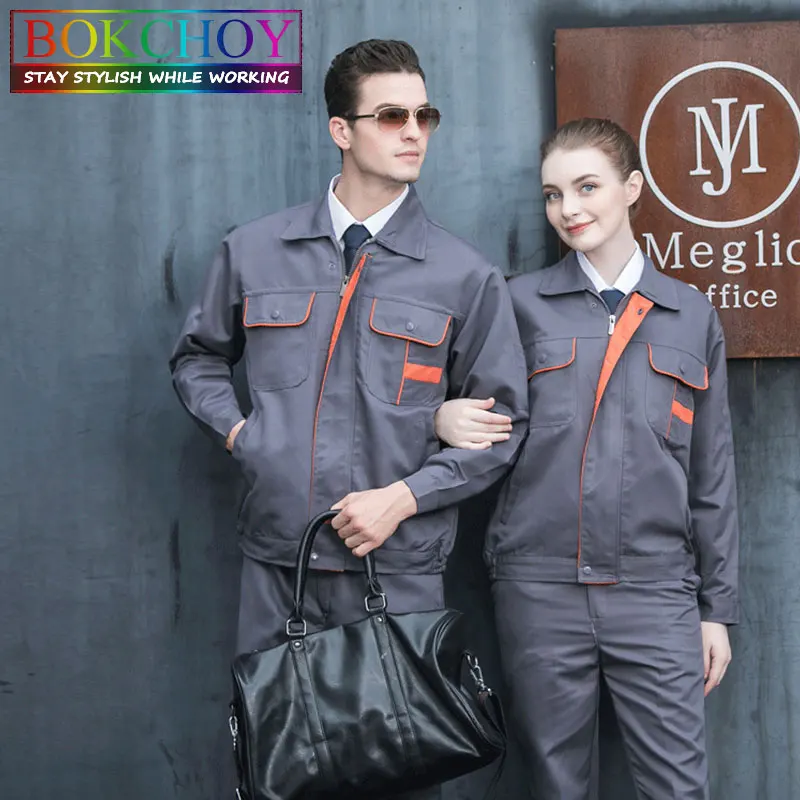 

Work uniforms - Spring autumn long-sleeved overalls suit, men women Workshop Uniforms, housework clothing, durable, work wear