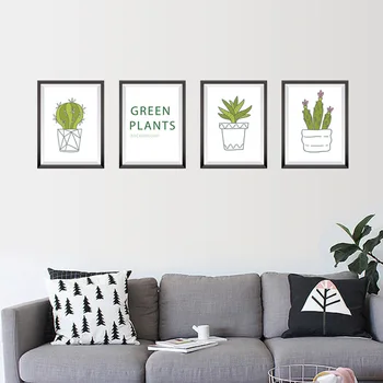 

lan meng New Style Personalized & Creative si lian hua Simulation Pot Plant Wall Stickers Living Room Kitchen Nursery Wall Stick