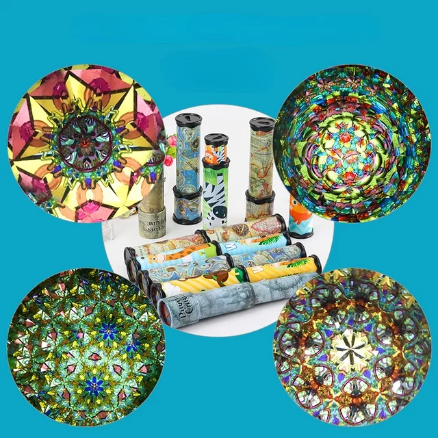 Large Scalable Paper Rotating Kaleidoscopes Extended Rotation Adjustable Intelligent Educational Toy Random Pattern 2