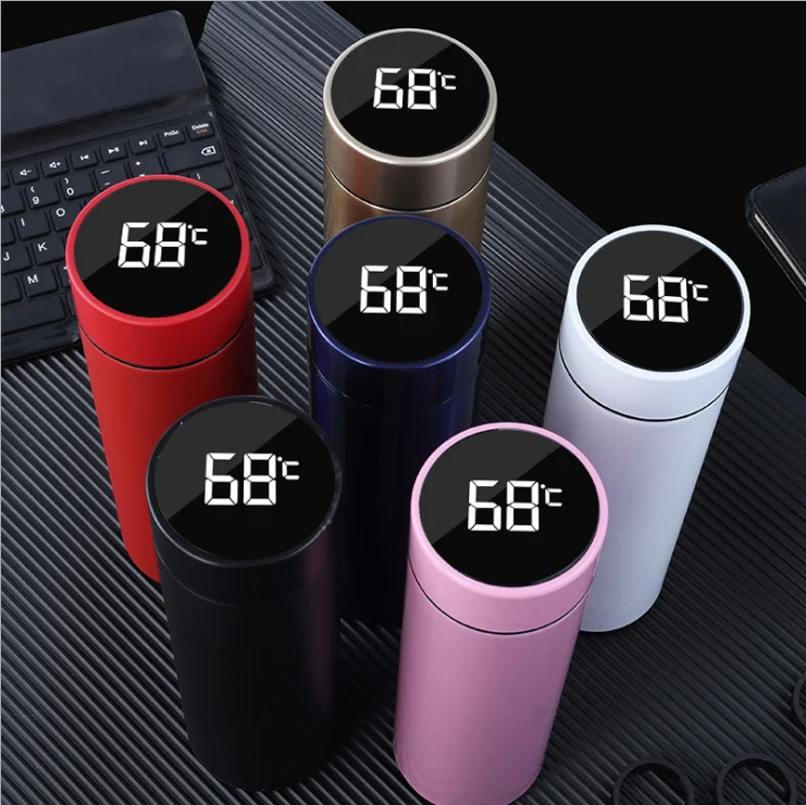 Smart Thermos vacuum flask 500ml vacuum flask LED digital Temperature display stainless steel smart vacuum flask