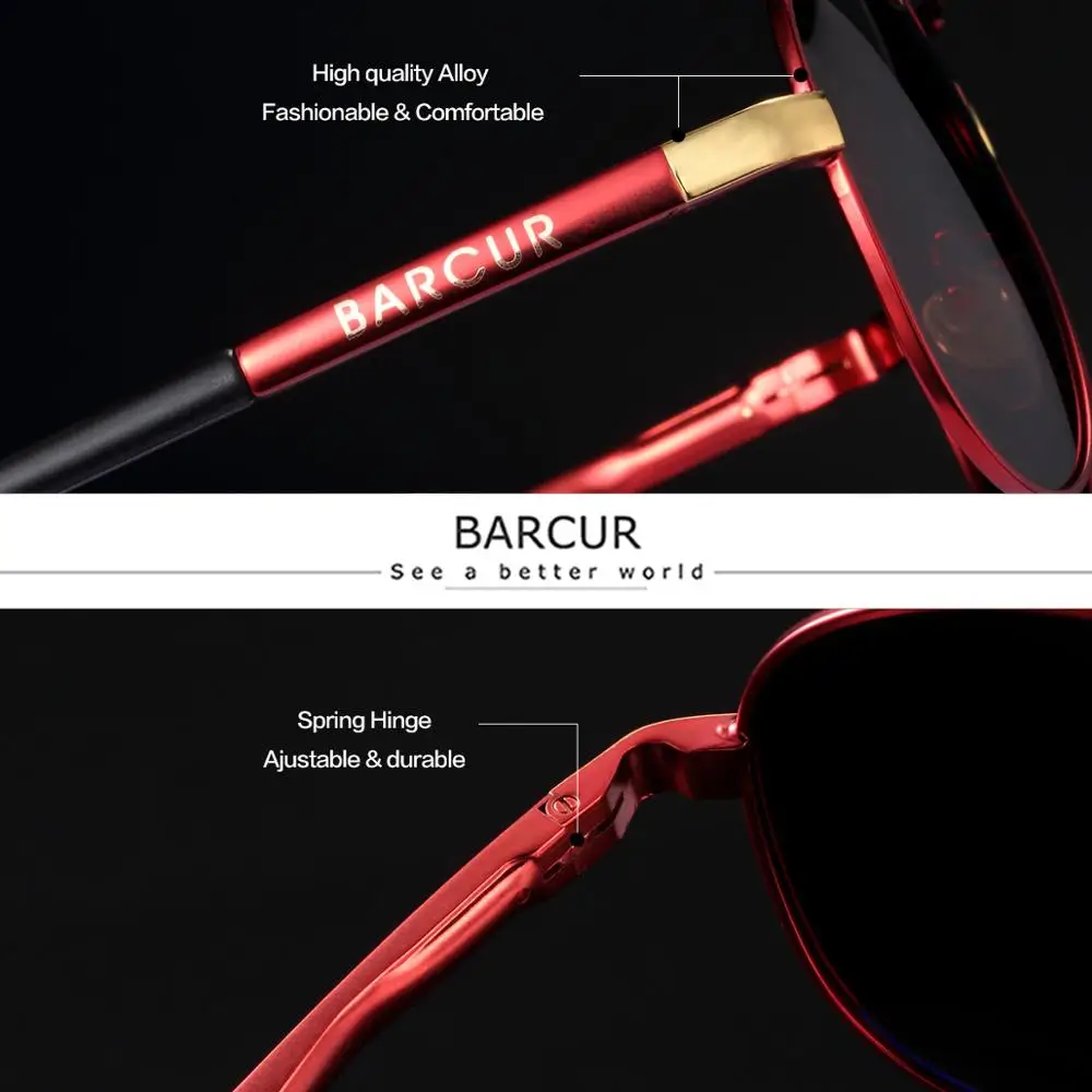 Солнечные очки BARCUR поляризационные UV400 для мужчин и женщин солнцезащитные