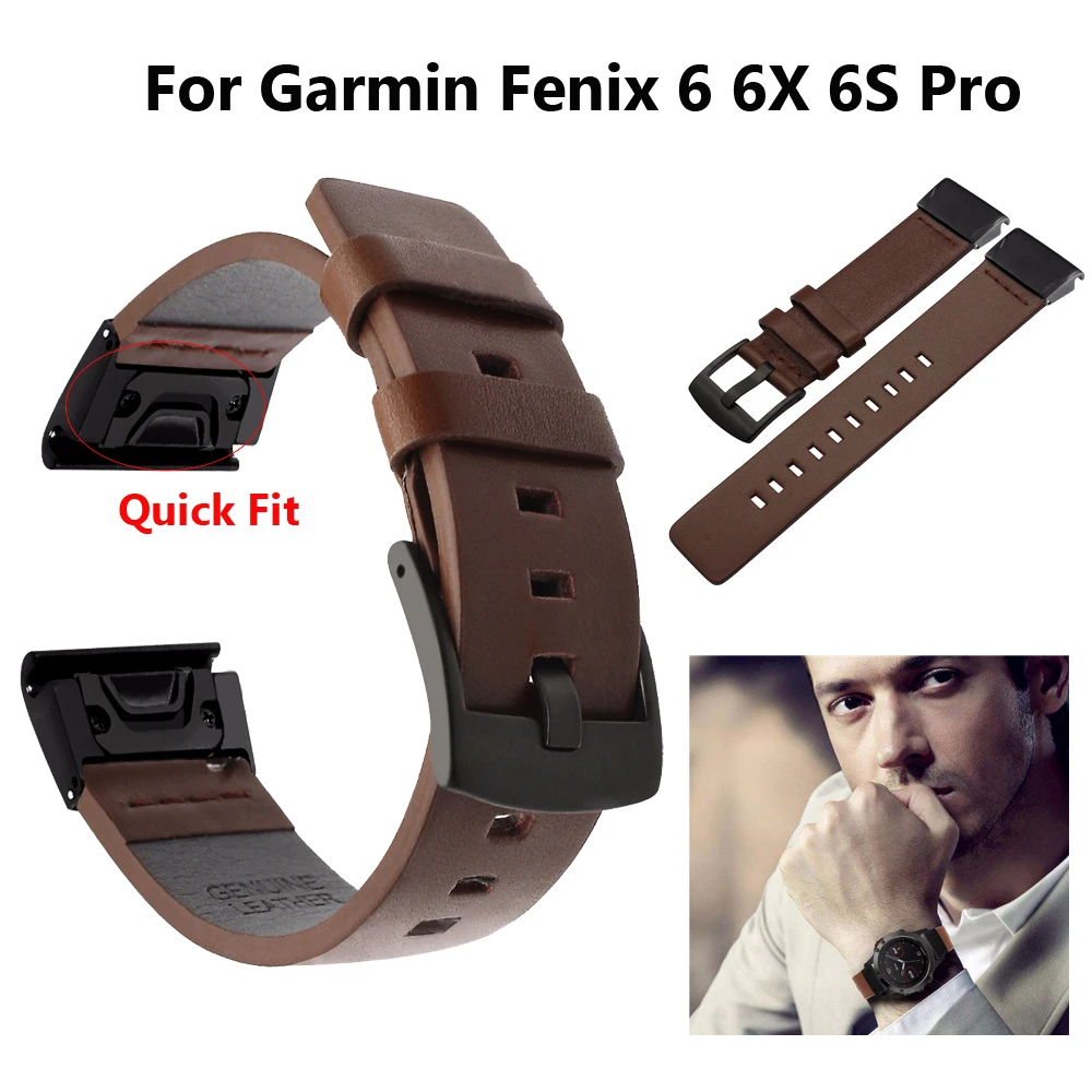 Сменный роскошный кожаный ремешок для наручных часов с инструментами Garmin Fenix 5X 5 5S