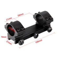 Тактический 25,4 мм 1 дюймов низкопрофильные Пикатинни кольца для прицела Weaver крепление Охотничья винтовка прицела крепления аксессуары