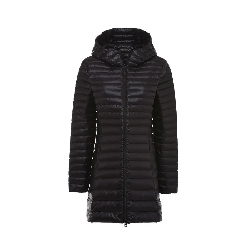 MRMT 2024 Brand New Women\'s Down Jacket Mid-length Lightweight White Duck Down Temperament Warm  Fashionable Slim Fit