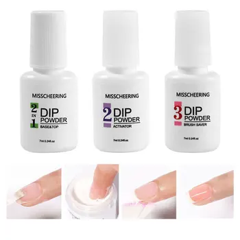 

Diping Powder Nail Polish Gel Solution Soak Off Foundation Gel UV LED Sealing Layer Activator Top Coat Brush Saver Manicure Art