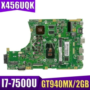 شراءX456UQK محمول اللوحة الأم ل ASUS X456UVK X456UV X456UQ X456U اللوحة الأصلية DDR4 4GB-RAM I7-7500U GT940M