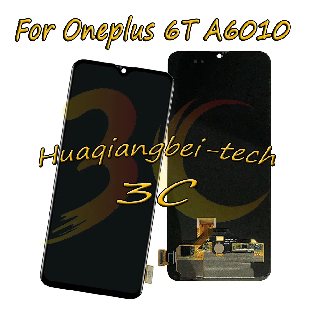 

New 6.41'' Black For Oneplus 6T A6010 A6013 Full LCD DIsplay + Touch Screen Digitizer Assembly 100% Tested
