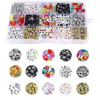 

1100Pcs Acrylic Alphabet Beads Early Childhood Education Enlightenment Puzzle Material DIY Handmade Bracelet Necklace Accessorie
