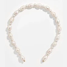 Flatfoosie ZA искусственный обруч жемчужный для женщин Корейский элегантный свадебный аксессуары для волос ручной работы головной убор украшения для волос