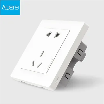

Original Aqara Smart wall Socket Zigbee wifi Remotel Control Wireless Switch Work For Xiaomi Smart home kits APP
