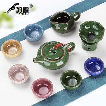 

Small crack kung fu tea set suit household jingdezhen ceramic tea cup teapot tea tea tea in the living room