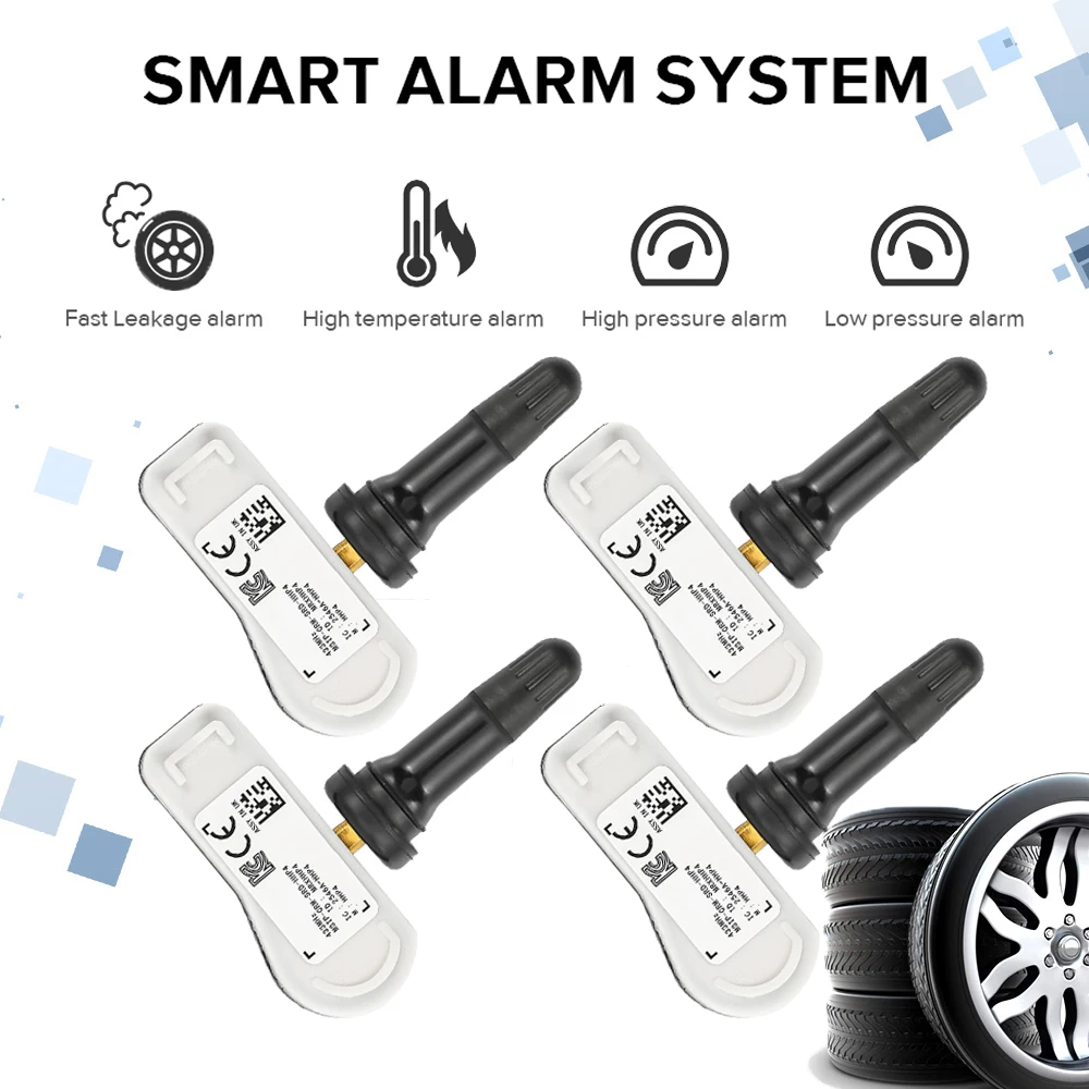 4Pcs 433Mhz Tire Pressure Monitor Sensor TPMS For Hyundai IX25 IX35
