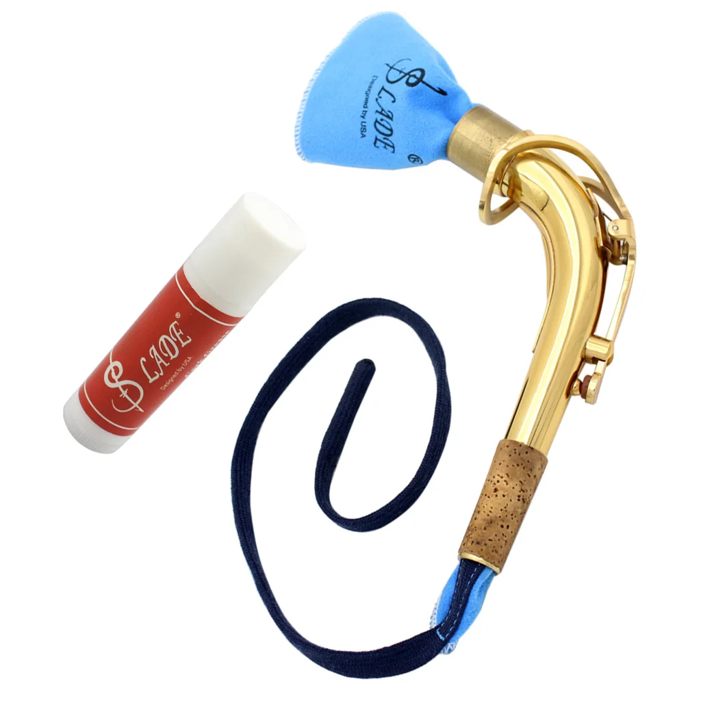 Альт саксофон Sax изгиб шеи с чистящей тканью пробковая смазка для древесного ветра саксофон обслуживание