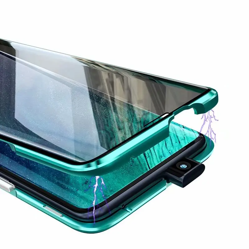 Роскошный магнитный металлический чехол для Oneplus 7 Pro Передняя и задняя двойная