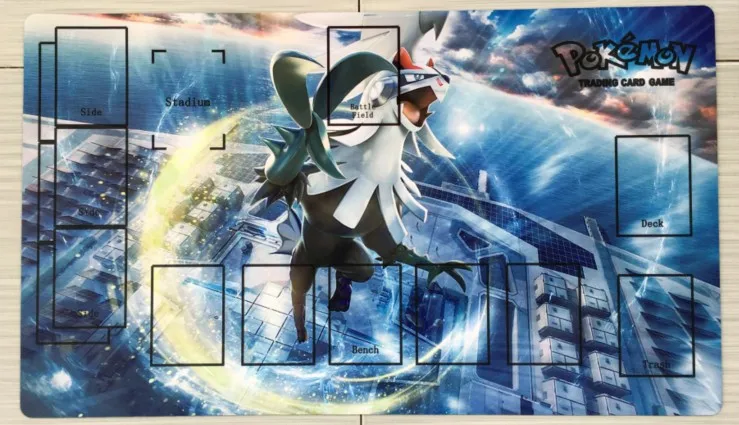 

Takara Tomy PTCG Accessories Pokemon Card Game Table Playmat Silvally Toys for Children