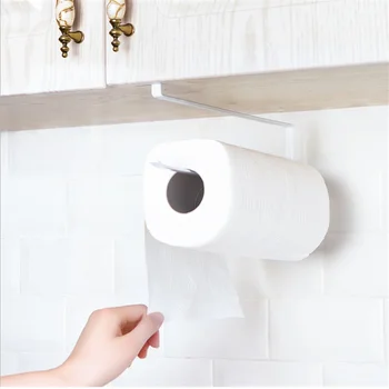 

Under Cupboard Shelf Kitchen Toilet Paper Towel Roll Holder Hanger Storage Rack Product Material: Iron + Paint Avoid Slipping