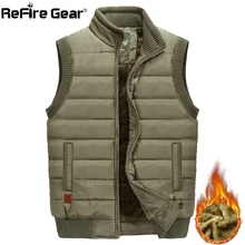 Refire gear, зимний теплый пуховый жилет, куртка для мужчин, повседневный флисовый жилет с хлопковой подкладкой, пальто, военные жилеты с рыбками, жилеты для фотографии
