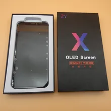 ZY жесткий Oled ЖК-дисплей сенсорный экран дигитайзер сборка для iPhone X Замена