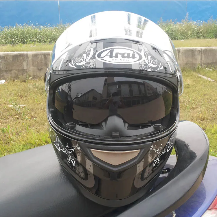 Полнолицевой шлем для бега с двойными линзами шлем moto rcycle moto шлем Удивительный Цвет Череп пальто