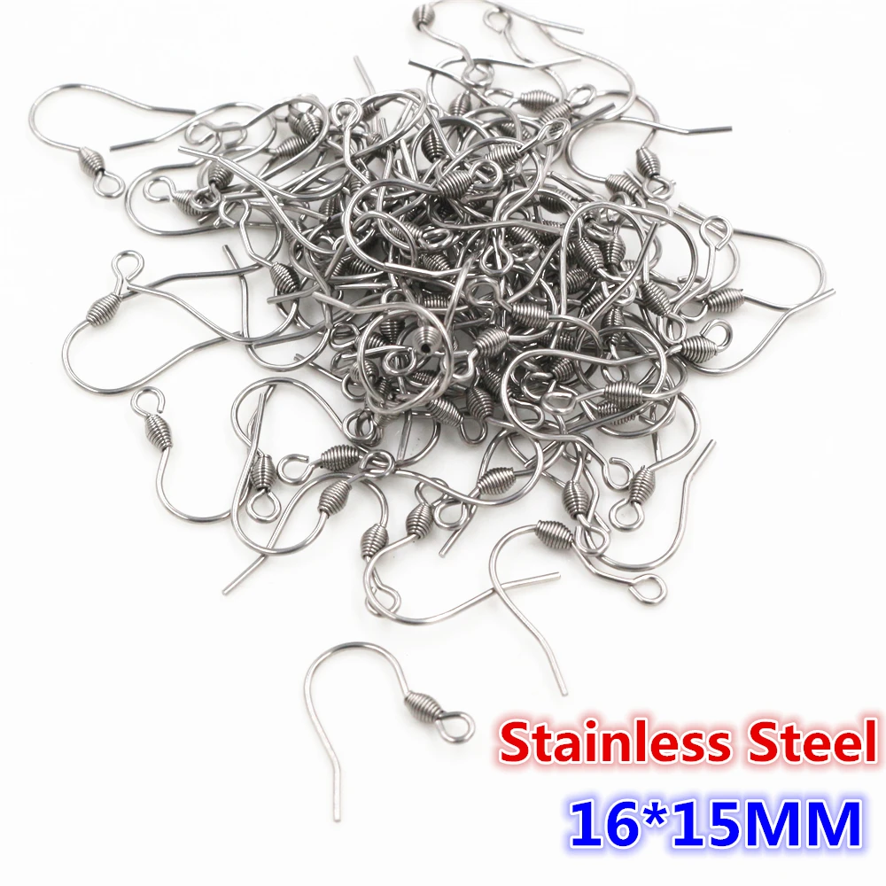 ( ̵) 100 / 16x15mm η ƿ DIY Ͱ  Clasps ũ  ׼  Earwire -W5-49