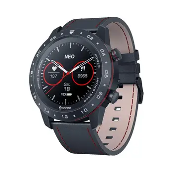 

Bluetooth Smart Watch for IOS Android Heart Rate Monitoring Round Dial Full Touch Screen Bracelet