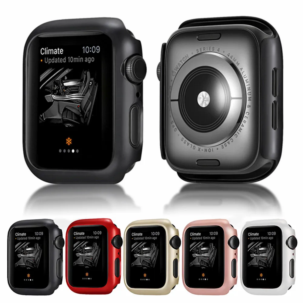 5 упаковок жесткий поликарбонатный защитный чехол для Apple Watch серии 6/5/4/SE тонкий
