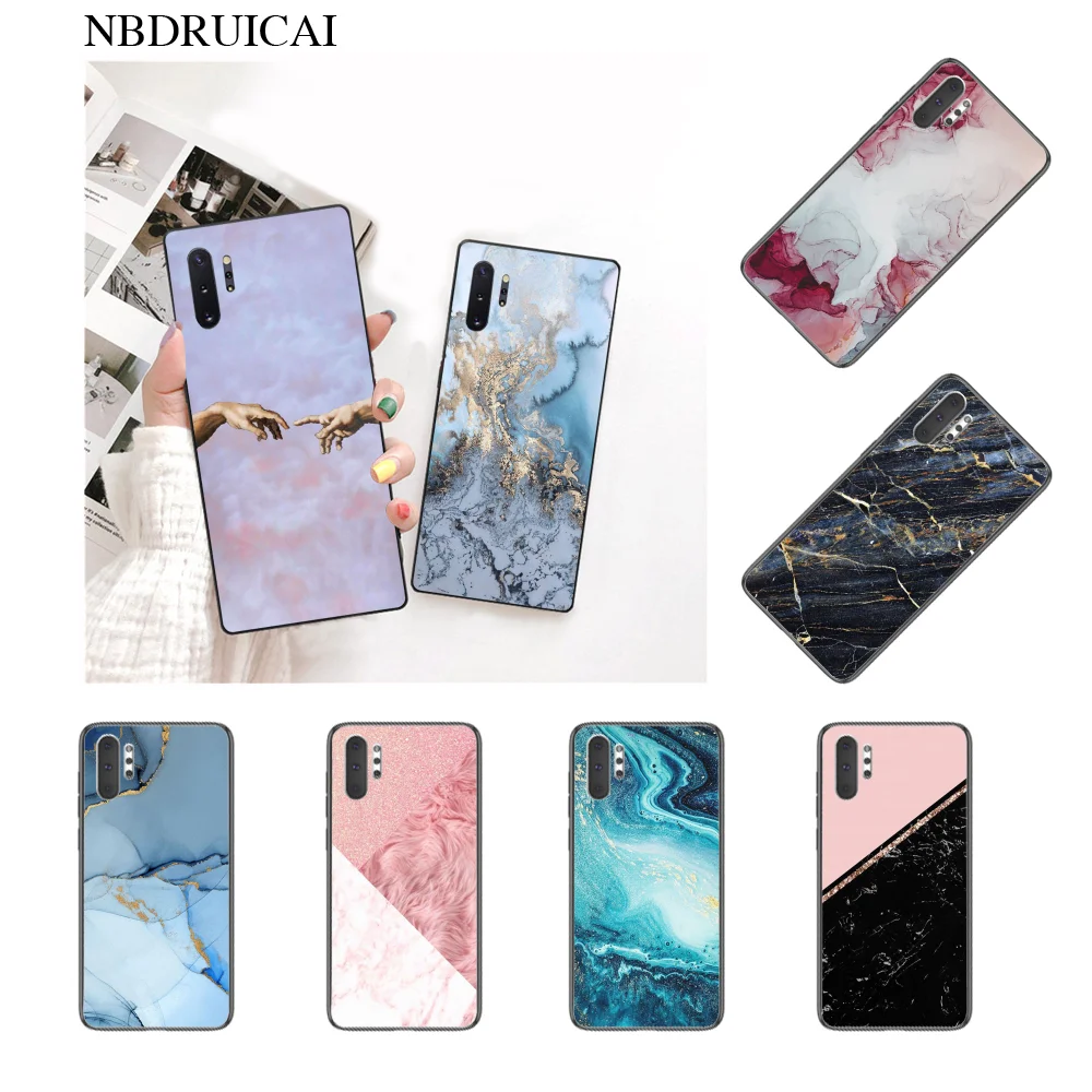 

NBDRUICAI Marble pattern Phone Case Cover for Samsung Note 3 4 5 7 8 9 10 pro A7 2018 A10 A40 A50 A70 J7 2018
