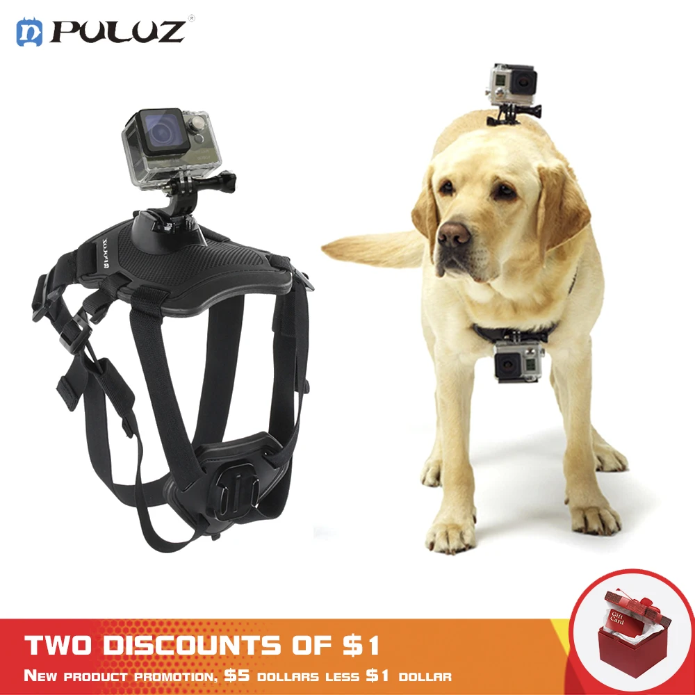 

PULUZ Hound Dog Fetch Harness Adjustable Chest Strap Mount for GoPro NEW HERO Action Cameras Mou'n't