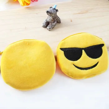 

2021 cute expression plush coin purse male and female student coin purse coin storage bag key coin bag student gift small wallet