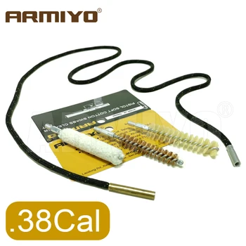 

Armiyo 3pcs/set .380 .38 .357 Cal 9mm Pistol Bore Cleaning Gun Brush Bronze Nylon Swabs Mix Kit Hunt Accessories Thread 8-32