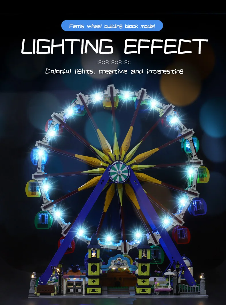 H1150246f8d58444d99992d568486bc16S Mold KING kreatywne prezenty świąteczne karuzela plac zabaw diabelski młyn ełk sanie montaż cegieł Kid edukacyjne do budowania zabawek