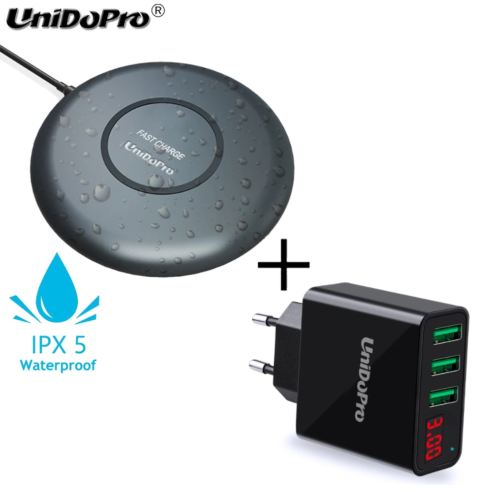 with 3USB EU Charger IPX5 Водонепроницаемый 10 Вт Быстрое беспроводное зарядное устройство для Google Pixel 4 4XL 3 3XL Quick Chargeur+ EU Plug W светодиодный дисплей зарядное устройство переменного тока - Тип штекера: with 3USB EU Charger
