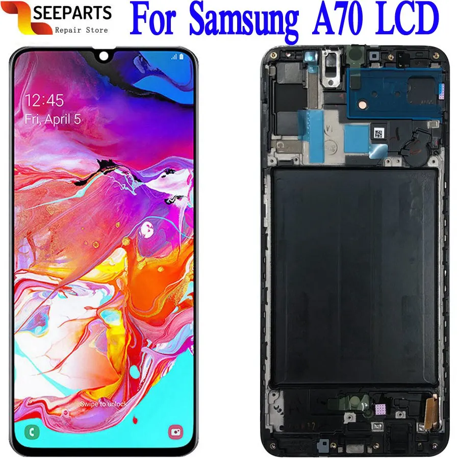 Новинка для Samsung Galaxy A70 LCD A705 A705F SM дисплей сенсорный экран дигитайзер в сборе 2019