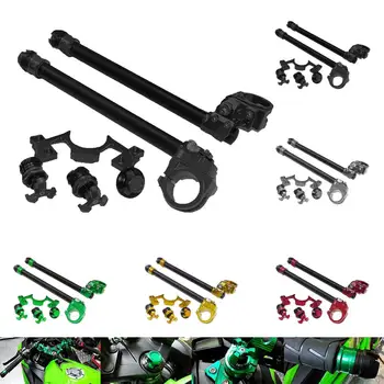 

Motorcycle Handlebar Assembly Bar Ends Nut Guard Pad Set for Kawasaki Ninja 250/300/350 ZX250R/300R