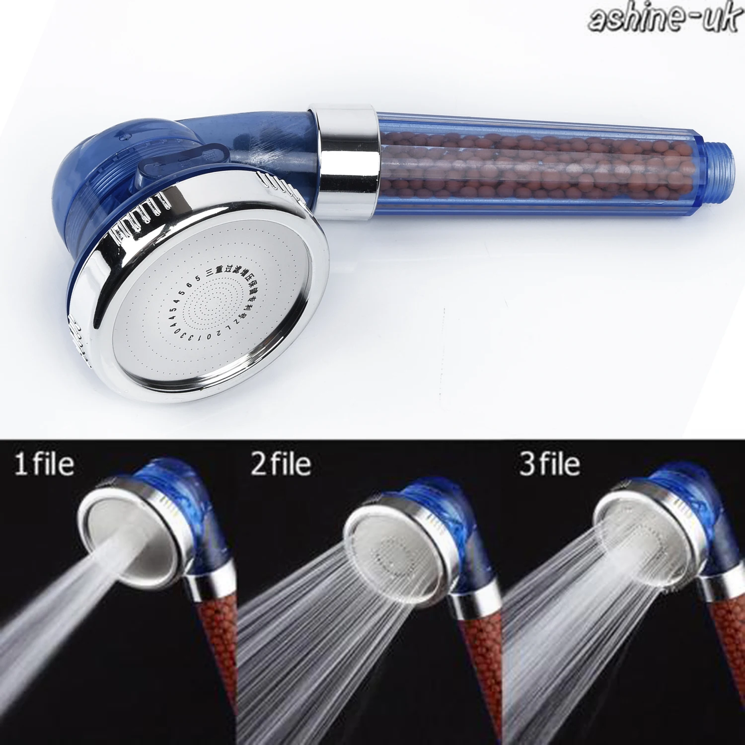 

1Pcs Turbo Pressure Shower Head Bathroom Hand Large Rainfall/Water Saving Filter