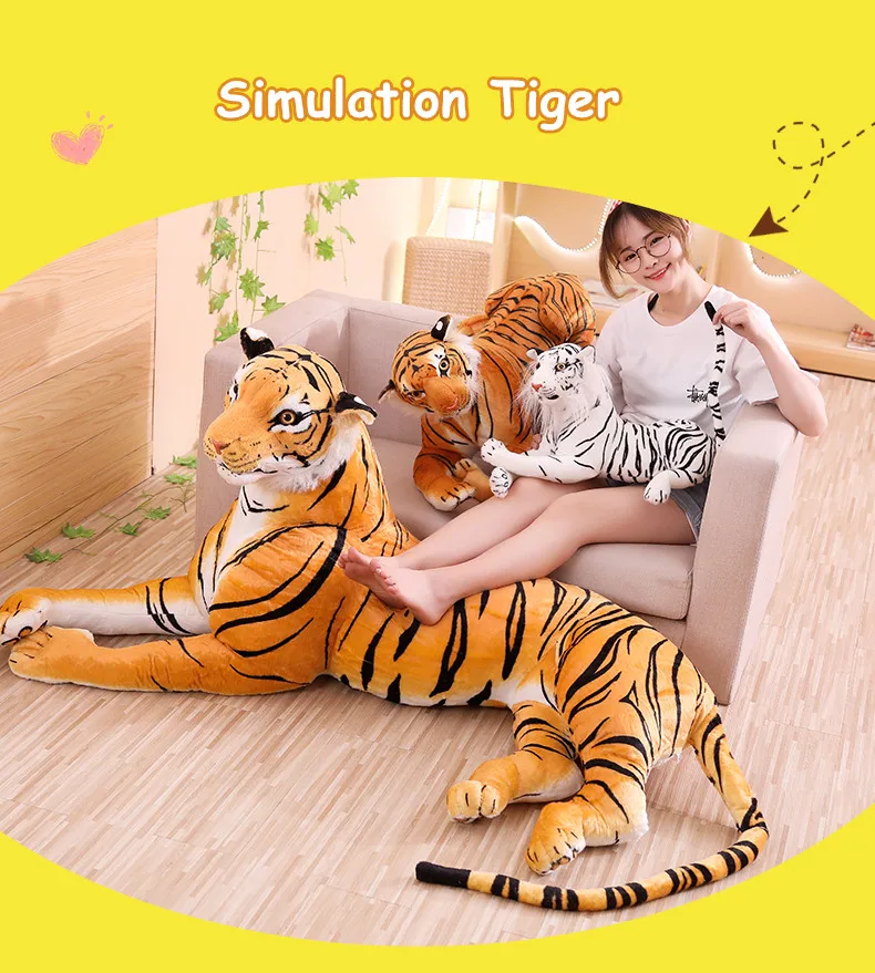 Simulation Tiger Doll Animal Plush Toy Cute Northeast Tiger Doll Brown Tiger Childen Birthday Gift Home Decor 67inch 170cm DY50715 (4)