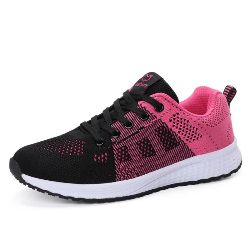 

2019 New flying Woven Shoes Women's Shoes Women's Outdoor Sneaker Casual Wild Lace Mesh Women's Shoes Sneaker Shoes