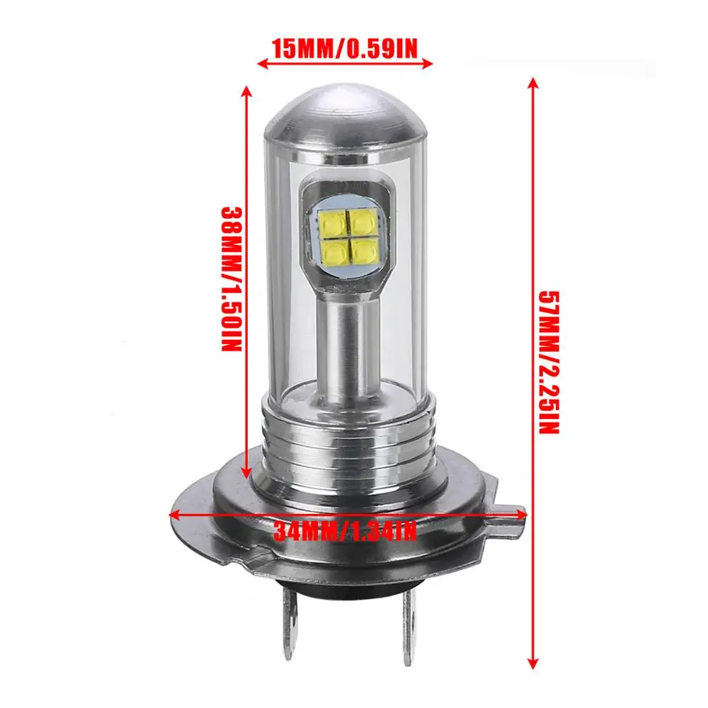 2 шт./компл. 12V 24V H7 головной светильник 80W 3000LM светодиодный Противотуманные фары дневные фары дальнего света лампы 6000K белый 360 градусов светильник подвижной световой луч