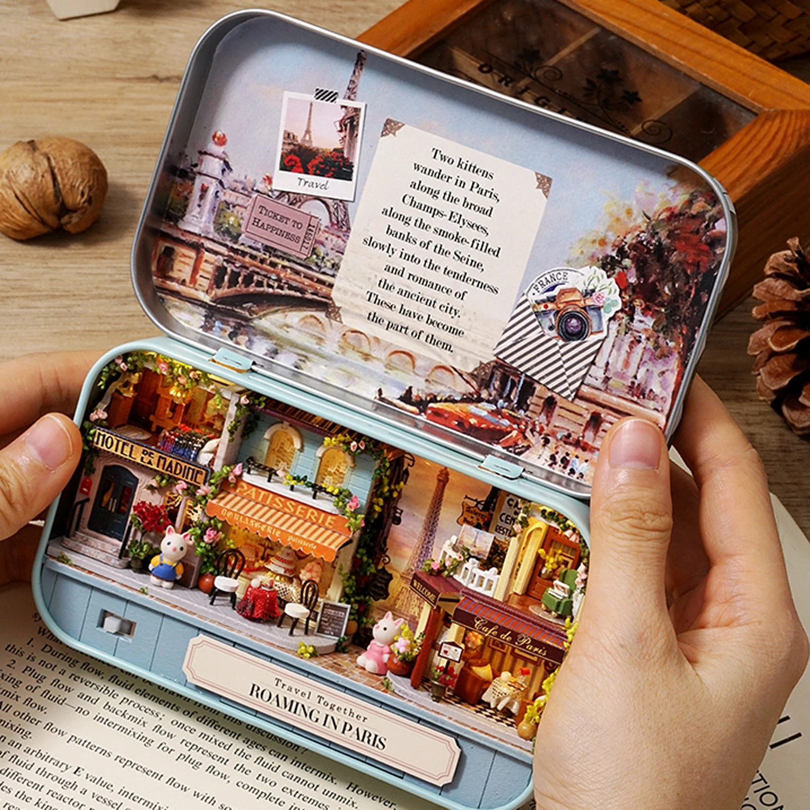 3D DIY Dollhouse Miniature Doll House Kit Box Theatre Kids Toy Gift Home Decor Figurines & Miniatures Assembled Puzzles Toys