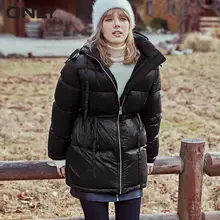 Только осень зима новые поступления чистый цвет шнурок талии вниз куртка | 119323518