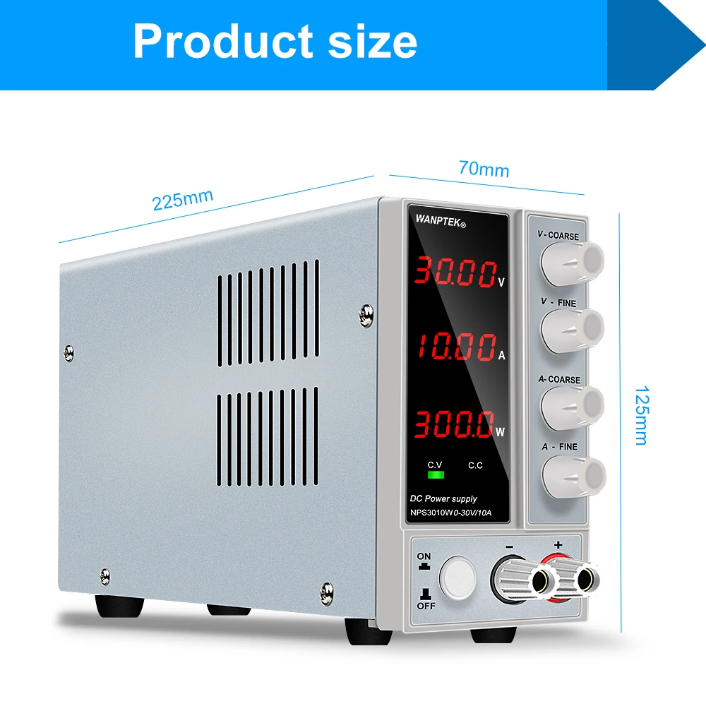 Wanptek ajustável dc fonte de alimentação 30v