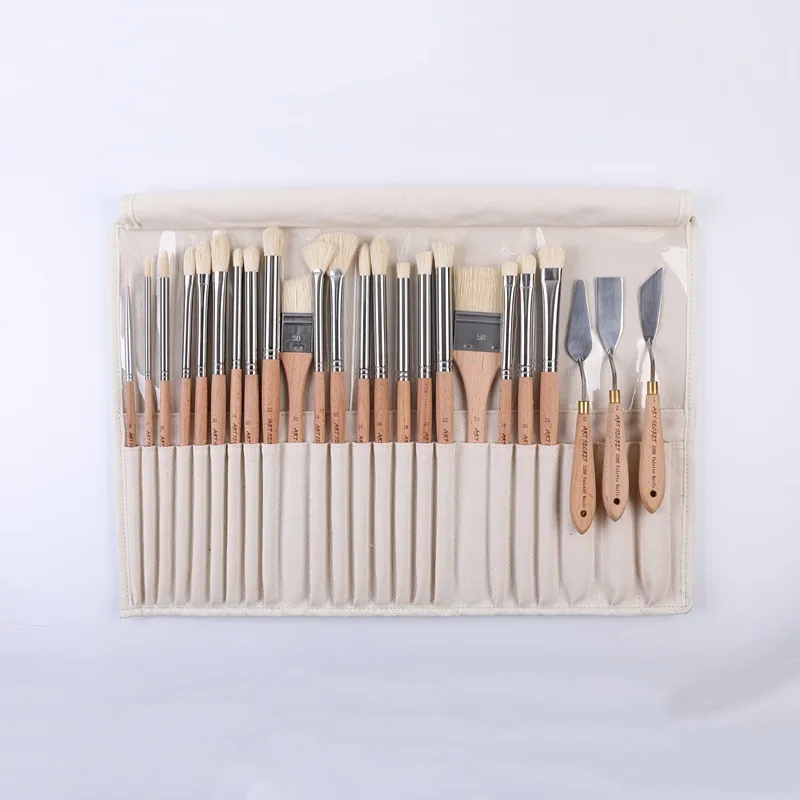 artsecret-new-arrival-2288-24-set-oil-acrylic-drawing-brush-hog-bristle-metal-ferrule-wood-rod-canvas-bag-stationery-art-tools