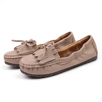 

2019 Style Shoes Woman Tassels Bowknot Flats Shoes Shallow Mouth Soft Sole Women Casual Shoes