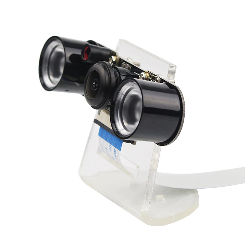 S ROBOT Raspberry Pi Camera Night Vision 130 Fisheye Camera 5MP Webcam 2 Infrared IR LED 5